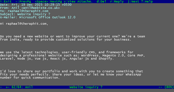 [Example of proposal I received]