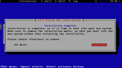 [Installation du Hurd : fin de l'installation]