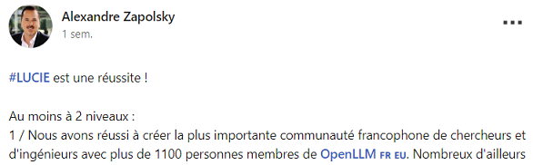 [D'après Zapolsky, Lucie est un succès...]