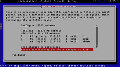 [Installation du Hurd : partitionnement]