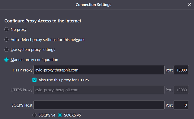 [Configuration du proxy sous Firefox]