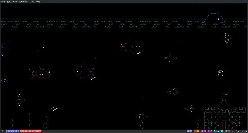 [Capture asciiquarium]