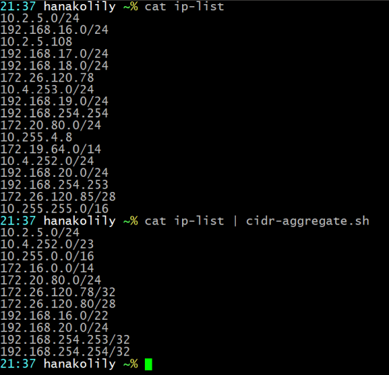 [Exemple cidr-aggregate.sh]