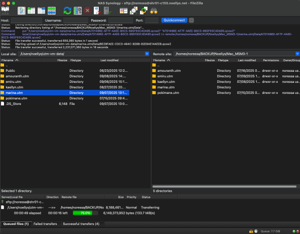 [Savegarde d'une VM avec FileZilla]