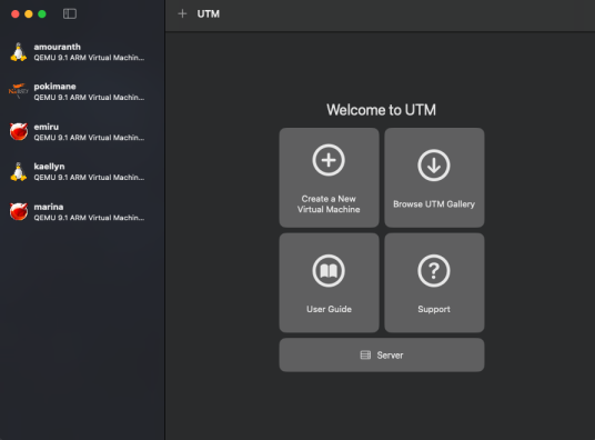 [Fenêtre principale de l'application UTM]