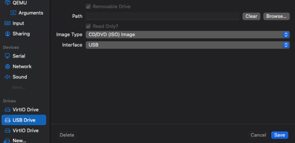 [Configuration du CD-ROM virtuel d'une VM]