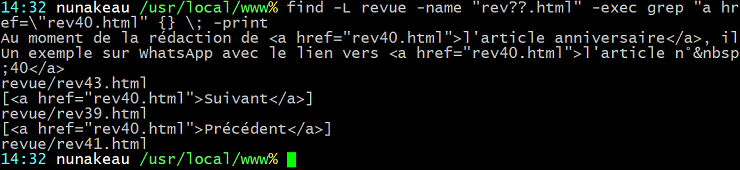 [Exemple d'utilisation de 'find']