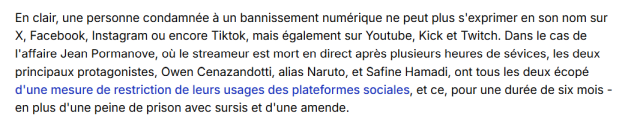 [Bannissement numérique]