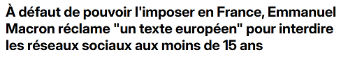 [Macron appelle l'Europe à l'aide]
