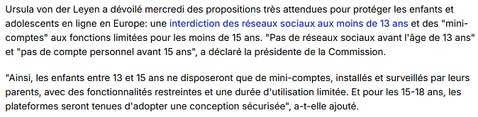[Propositions de Ursula von der Leyen]