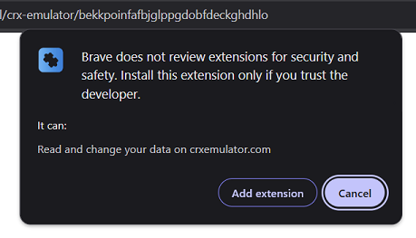 [Ajout de CRX à Brave]