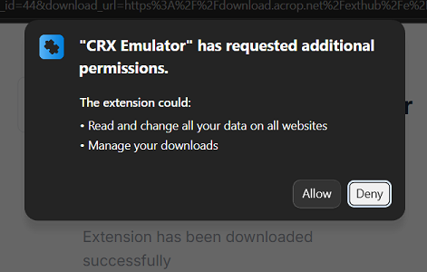 [Permissions de CRX sur Edge]