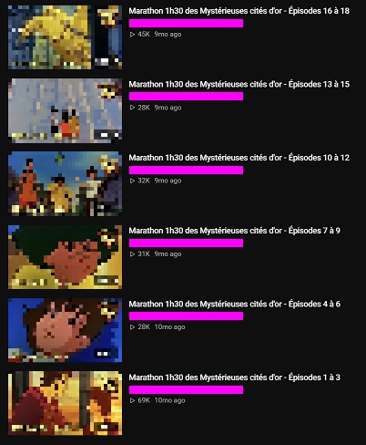 [Liste de lecture YouTube pour les Cités d'Or]